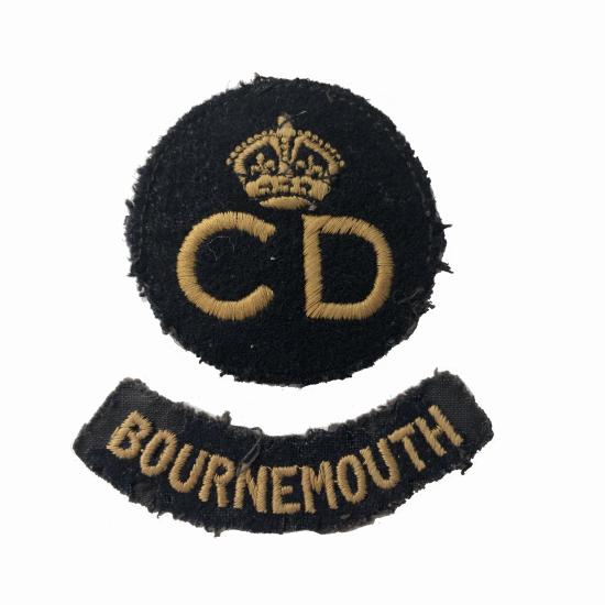 WW2 Civil Defence Patches - Bournemouth Dorset