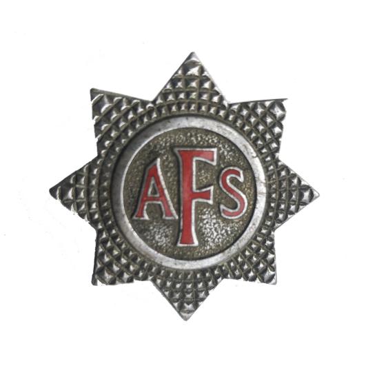 WW2 AFS Peaked Hat Badge