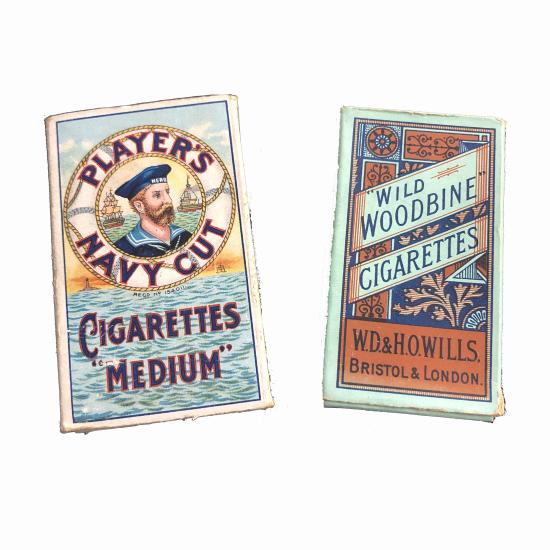 British Cigarette Packets - Players & Woodbine