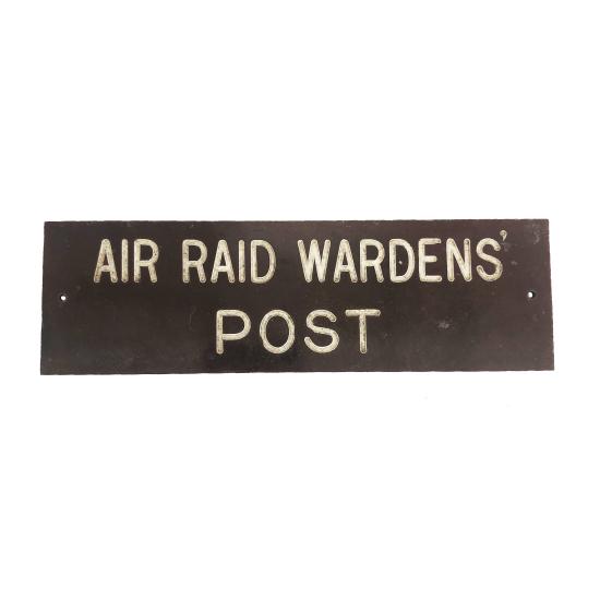 WW2 Air Raid Wardens Post - Door Plaque