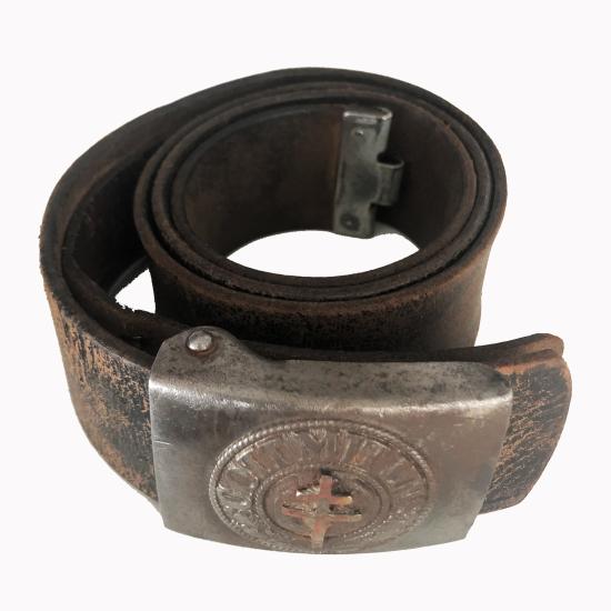 WW2 German Belt &  Buckle - Modified for FFI Use