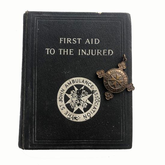 WW2 St Johns First Aid Manual 1938 & Medal J. Neil