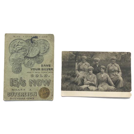 WW1 National Savings Card & Owners Photograph