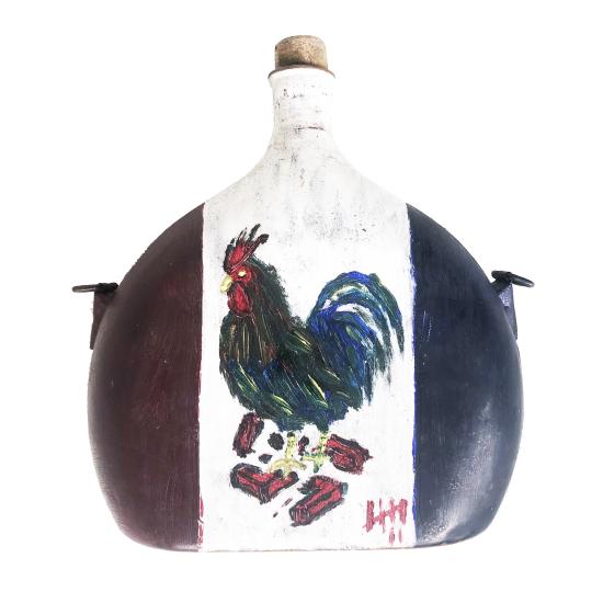 WW2 French Water Canteen -  Patriotically Painted