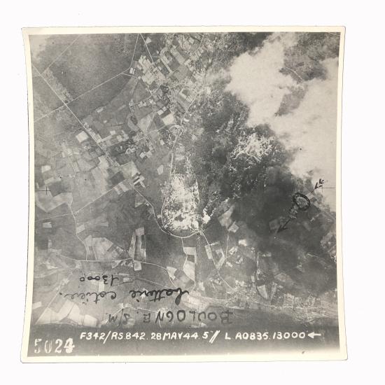 WW2 Aerial Bombing Photographs - Behen, Merville & Boulogne - 1944