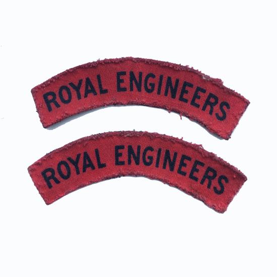 Pair of Royal Engineers Shoulder Titles