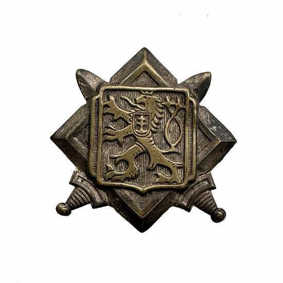 WW2 Czech Army In Exile Cap Badge