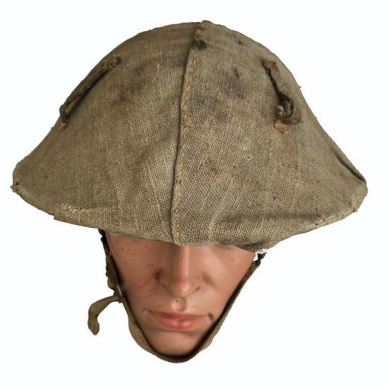 WW2 Early 1938 Helmet with Hessian Cover 1936