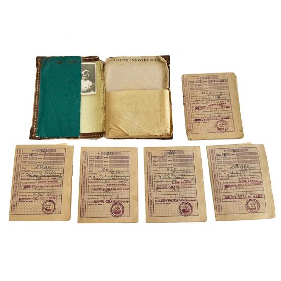 WW2 French ID Ration Cards & Coupons - Rey