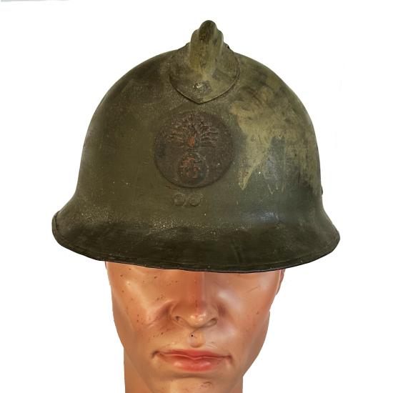 WW2 French M19 26 Adrian Helmet - Infantry Badge