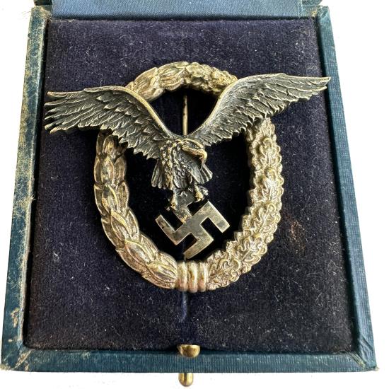 WW2 Luftwaffe Pilot Award Juncker Boxed