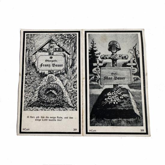 WW2 German Death Card - Brothers