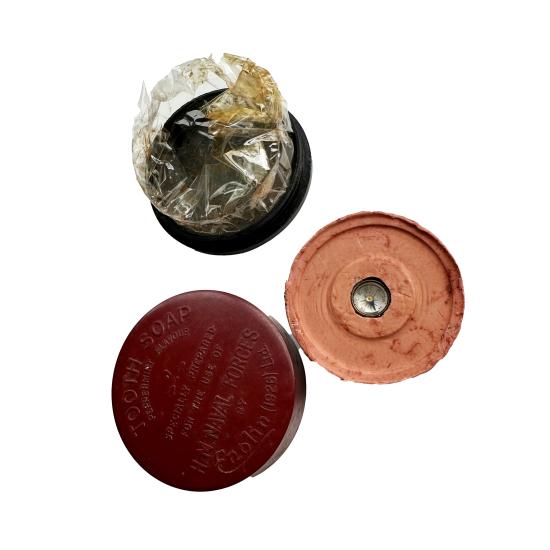WW2 Escape Compass - H.M. Naval Forces Tooth Soap